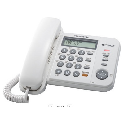 Телефон проводной Panasonic KX-TS2358RUW Белый 