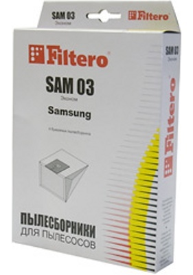 Мешок-пылесборник Filtero SAM 03(4) ЭКОНОМ для пылесосов Samsung, Akira, Evgo, Shivaki