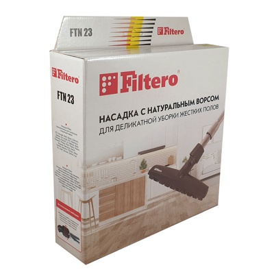 Filtero FTN 23 Универсальная насадка для пылесоса с натуральной щетиной для деликатной уборки твердых полов
