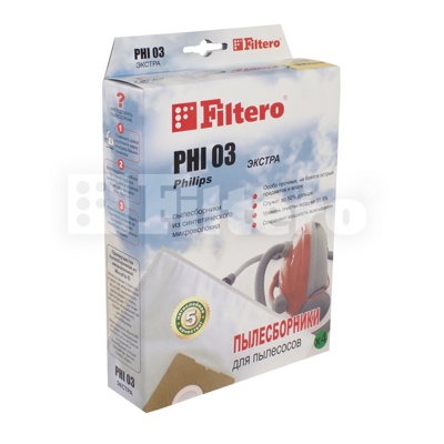 Мешок-пылесборник Filtero PHI 03(4) ЭКСТРА для пылесосов 