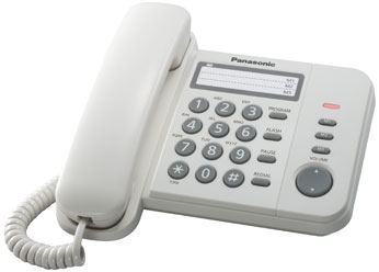 Телефон проводной Panasonic KX-TS2352RUW Белый 