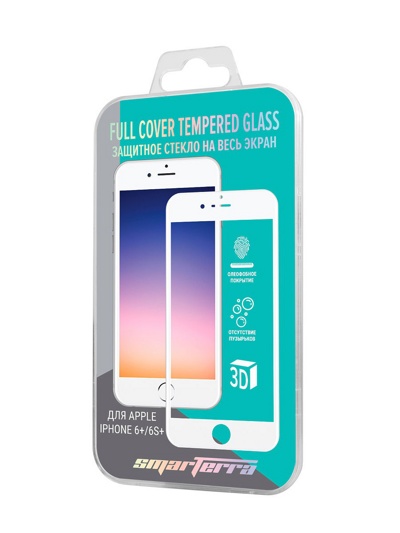 Защитное стекло для apple iPhone 6 Plus/6S Plus Smarterra Full Cover TEMPERED Glass на весь экран (белое)