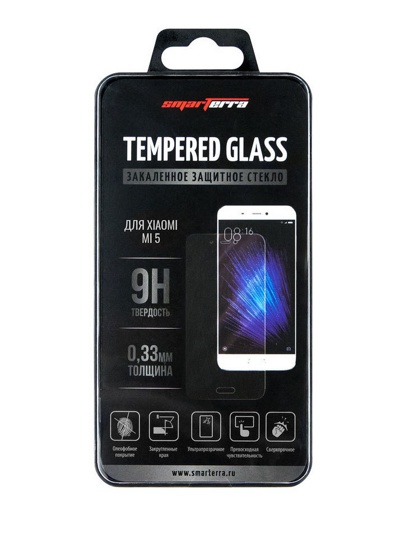 Защитное стекло для Xiaomi Mi 5 SMARTERRA TEMPERED GLASS (0,33мм, пластиковый бокс)