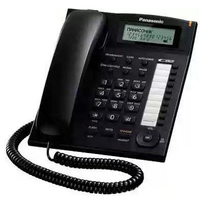 Телефон проводной Panasonic KX-TS2388RUB ЧЕРНЫЙ 