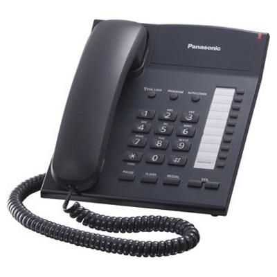 Телефон проводной Panasonic KX-TS2382RUB Черный 