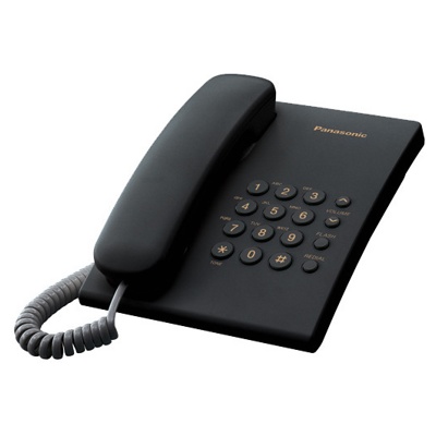 Телефон проводной Panasonic KX-TS2350RUB Черный 
