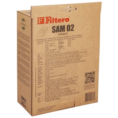 Filtero SAM 02 ECOLine XL, Мешки - Пылесборники 10 шт + микрофильтр, бумажные